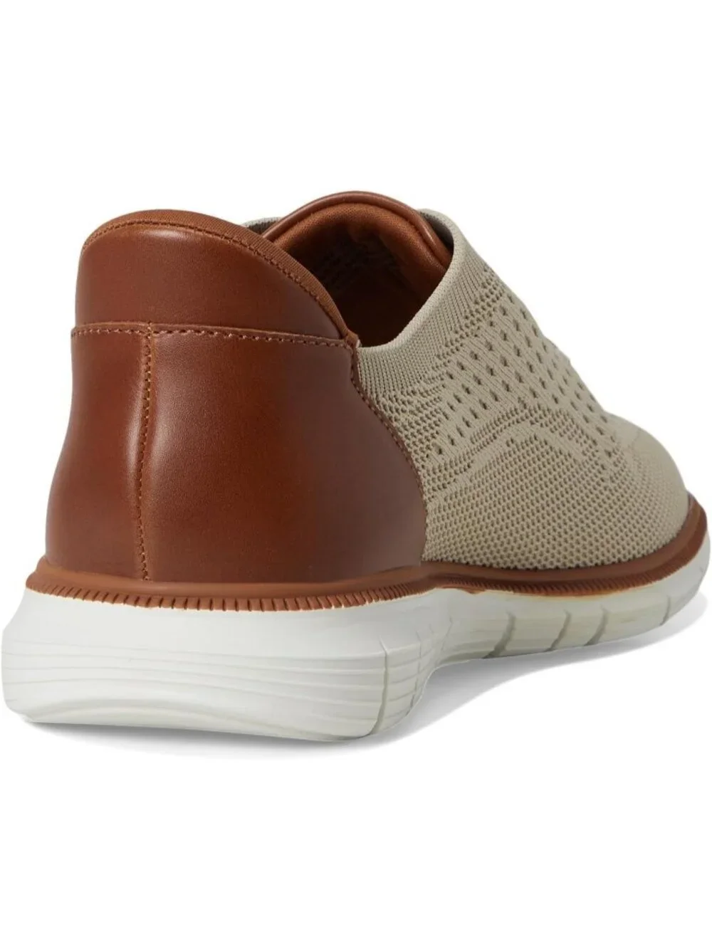 Marc Joseph Men's Beige Leather Slip On Round Toe Solid Comforts Oxfords Shoes